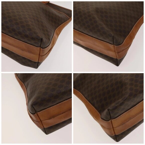 CELINE Macadam Canvas Tote Bag PVC Leather Brown Auth BA1814 - Picture 14 of 16